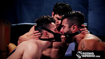 FistingInferno - Hairy Sub Dominated By Muscle Hunks