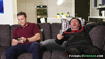 FuckmilyStrokes - Stepmom sucks her stepsons man meat and bends over so he can pound her sweet MILF pussy.