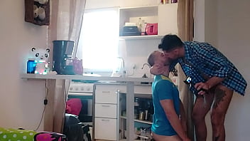 Amateur Dude Spread Plumber&#039_s Ass and Lay Down his - With Alex Barcelona