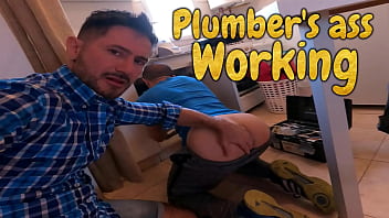 Amateur Dude Spread Plumber'_s Ass and Lay Down his - With Alex Barcelona