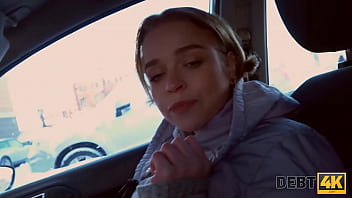 DEBT4k. Nymph pays for enhanced boobs by having quickie with moneylender