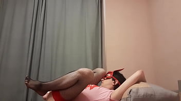 Sasha Earth sissy whore have sex with toy