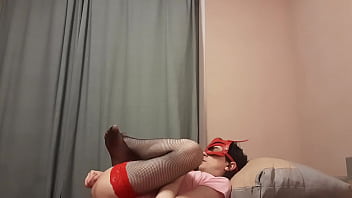 Sasha Earth sissy whore have sex with toy