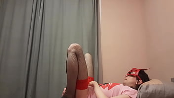 Sasha Earth sissy whore have sex with toy