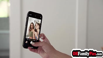 OhFamilyPies.com - Wet stepsis Leana Lovings and her beautiful BFF Katie Kush fucks stepbro and asked him for his cum