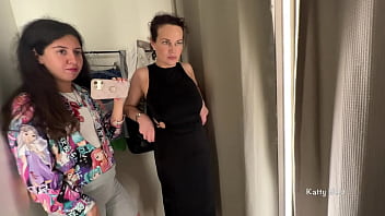 Two horny bitches in the public locker room