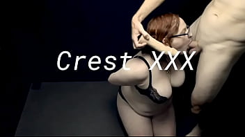 gets her Throat Fucked by her Fit Step-Son and a big Dildo