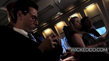 Blonde Flight Attendant In Superman&#039_s Flight Fucks Pilots In The Cock Pit