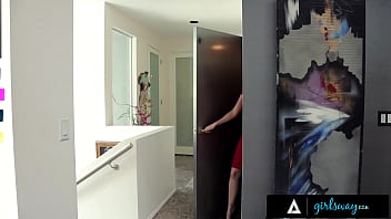 GIRLSWAY - Redhead Dominatrix Doesn'_t Like When Busty Oiled August Ames And Kenna James Don'_t Listen