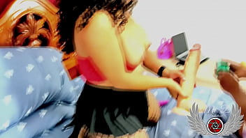 Bisexual strapon sex with a mature shemale and a slutty teen student with big tits. Dilation and deep anal penetration with a big dildo