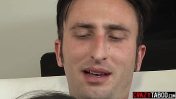 New stepdad fucked horny stepdaughter Jodi Taylor but his wet wife Carrie Ann joined