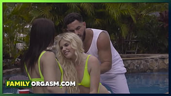 Horny Stepsisters Called the Pool Boy to Deal with her Needs, Alessia Luna, Nikki Sweets