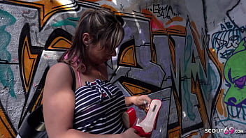 GERMAN SCOUT - Reife T&uuml_rkin Farah in Berlin an Lost Place extrem versaut gefickt
