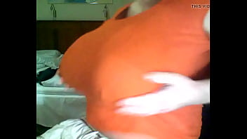 Dressing up with big tits