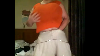 Dressing up with big tits