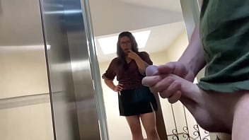 ELEVATOR ADVENTURE Neighbor Milf returns from party and she can&#039_t resist