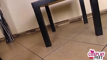 Italian stars PetraFeet and Medusa Blonde dress up as Harley Quinn to ensure you get the proper nylon foot tease you deserve. Both wearing black pantyhose, they talk dirty and laugh at you with feet up in your face, rubbing their baseball bat as a cock