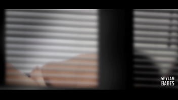 Voyeur watch across the window a couple fucking