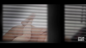 Voyeur watch across the window a couple fucking
