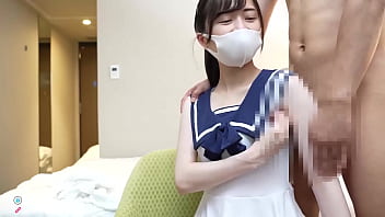 Japanese girl gives a guy an armpit job wearing sailor suits