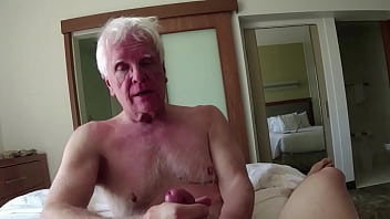 Grandpa Gets Slutty Giving Head to Young Latino Man