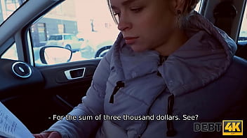 DEBT4k. Devious collector fucked sweet debtor into sex at his place