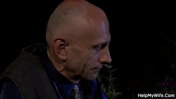 Cuckold husband watching fuck date with stranger