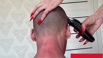 Old lady femdom shaving slave asmr