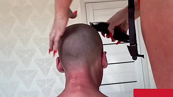 Old lady femdom shaving slave asmr