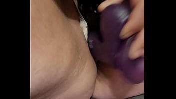 BBW Wife uses wand and dildo in crotchless panties part 2