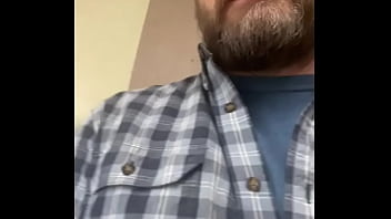 Dad with musky jock gets off at work