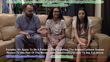 Doctor Tampa Examines Aria Nicole &amp_ Angel Santana Side By Side For Their 1st Gyno Exam EVER! Join Now To See Full Movie Only @GirlsGoneGyno.com!