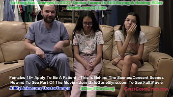 Doctor Tampa Examines Aria Nicole &amp_ Angel Santana Side By Side For Their 1st Gyno Exam EVER! Join Now To See Full Movie Only @GirlsGoneGyno.com!