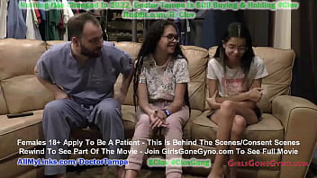 Doctor Tampa Examines Aria Nicole &amp_ Angel Santana Side By Side For Their 1st Gyno Exam EVER! Join Now To See Full Movie Only @GirlsGoneGyno.com!