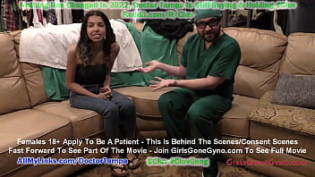Doctor Tampa Examines Aria Nicole &amp_ Angel Santana Side By Side For Their 1st Gyno Exam EVER! Join Now To See Full Movie Only @GirlsGoneGyno.com!