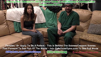 Doctor Tampa Examines Aria Nicole &amp_ Angel Santana Side By Side For Their 1st Gyno Exam EVER! Join Now To See Full Movie Only @GirlsGoneGyno.com!