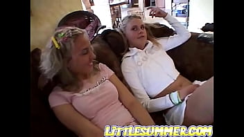Amateur teens with Little Summer strip off and get into pjs