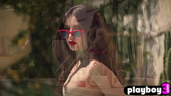 Playboy3.com - Wild but cute teen Jane Wilde passion posing outdoor in sexy red lingerie