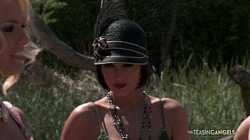 Group of naughty friends loves fucking together outdoors