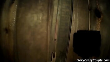 Whipping pussy and ass with a birch broom in the sauna