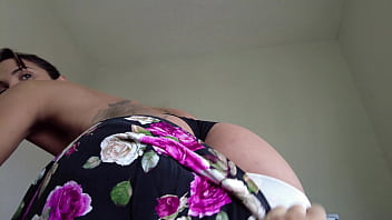 Tall and slender tgirl invited me to her apartment. Reality POV with stunning Cassia Fernandez.