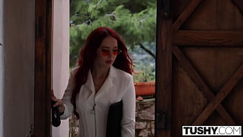 TUSHY Purple Bitch has intense anal sex with hotel manager