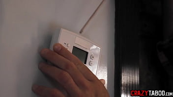 Boyfriends stepdad fixed teens wet pussy and fucked hot stepsons girlfriend Jane Wilde