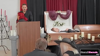 SacredShemale.com - TS Foxxy barebacked at husbands burial