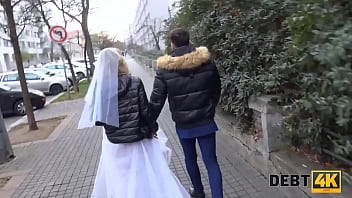 DEBT4k. Debt collector tracks down sexy bride and they have affair