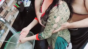 Full Movie : Drinking Milk From Maid,s Big Tits Than Fucking Her Tight Ass Hole In Kitchen