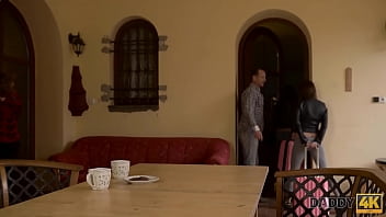 DADDY4K. Naughty chicks trick new stepdaddy into forbidden threesome