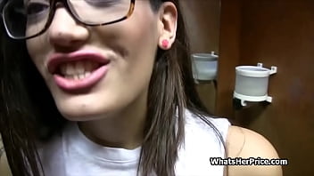Spanish teen librarian fucks for money