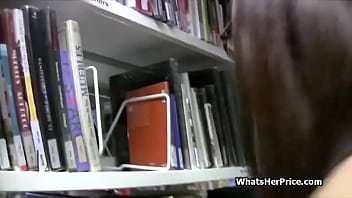 Spanish teen librarian fucks for money