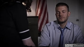 StraightTaboo.com - Brunette is fucked to save husbands job